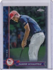 Xander Schauffele 2024 Topps Chrome Olympics USA Base Variation $1.50 SHIPPING