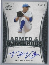 2015 Leaf Ultimate Draft Armed Dangerous Silver NOLAN WATSON #BA-NW1 RC Auto /25