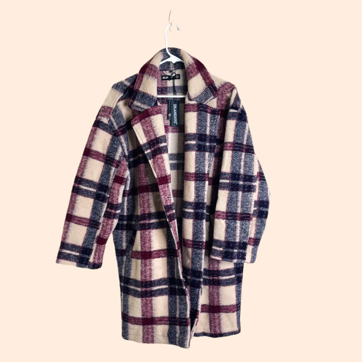 Plaid teddy coat clearance