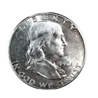 1961 D/D Franklin Half Dollar AU. RPM-001 50c 90% Silver Coin