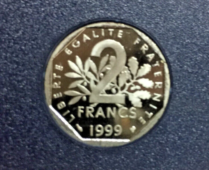 2 FRANCS 1999 SEMEUSE FDC SORTIE DU COFFRET BE - Photo 1/1