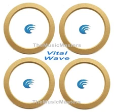 TWO Pair 10" inch MDF Wood Car Speaker Spacer Rings Woofer Mounting Ring VWLTW