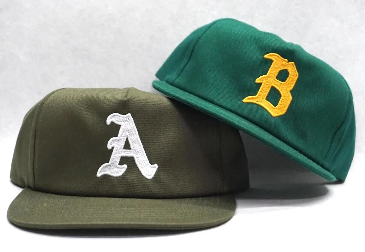 Custom 5 Panel Old English Letter Personalized Embroider Baseball Hat Snapback