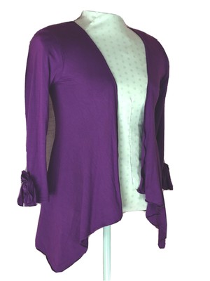 purple waterfall cardigan