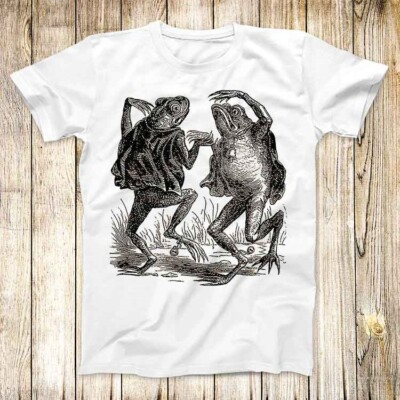 Star Demons Dancing Frog Art Painting T Shirt Meme Men Women Unisex Top Tee 3610