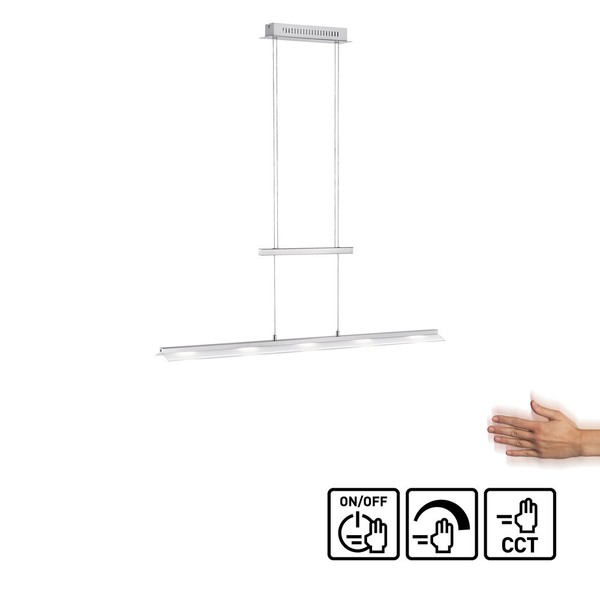 Led Pendellampe Sensor HöHenverstellbar Warmweiß Kaltweiß Cct Silber Dimmbar-image