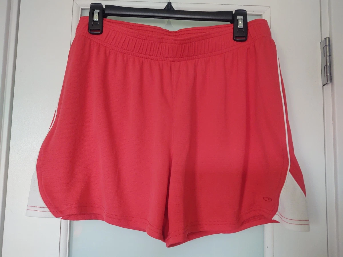 Ladies Champion Brand Large Running Shorts Gym Shorts Tomato Red PRE OWNED