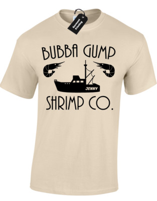 BUBBA GUMP SHRIMP HERREN T-SHIRT LUSTIG FORREST GUMP RETRO FILM JENNY VINTAGE