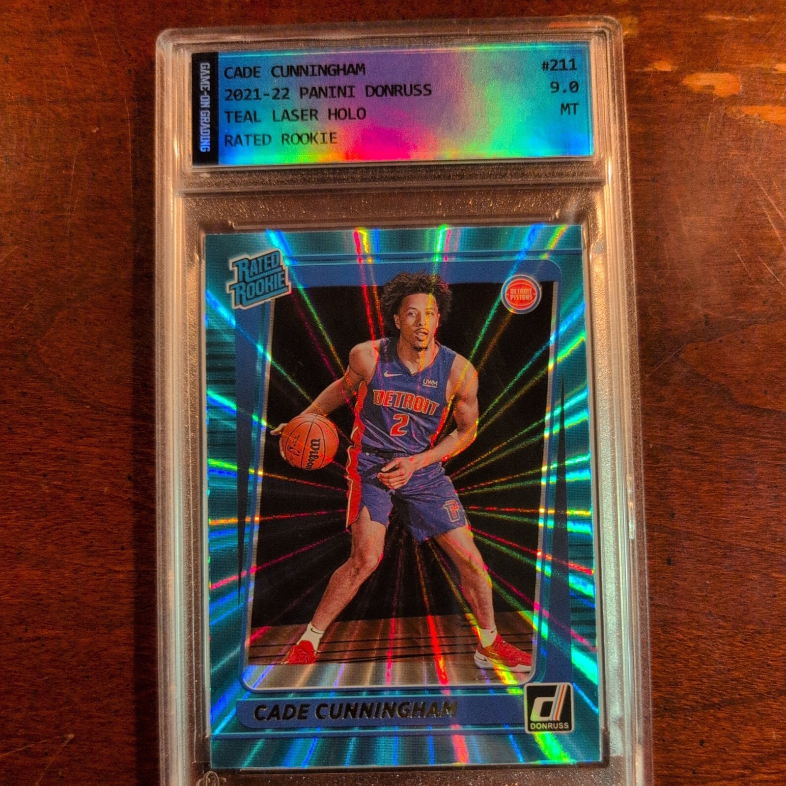 Cade Cunningham The Rookies HOLO Teal Laser 2021-2022 Donruss Pistons GOG 9 Mint