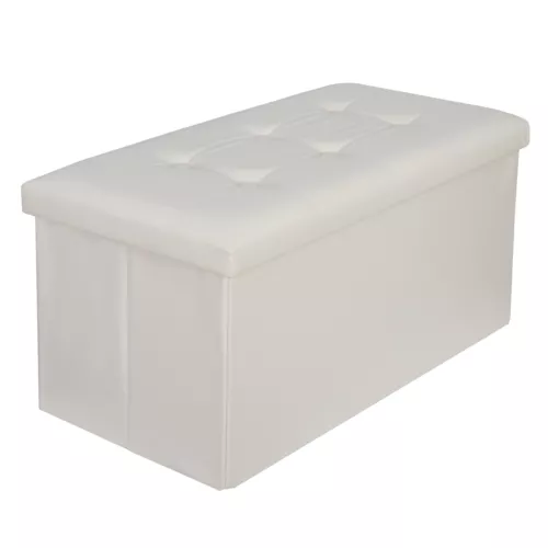 Folding Storage Ottoman Bench Foot Rest Foot Stool for Bedroom Entryway Indoor - Imagen 63 de 93
