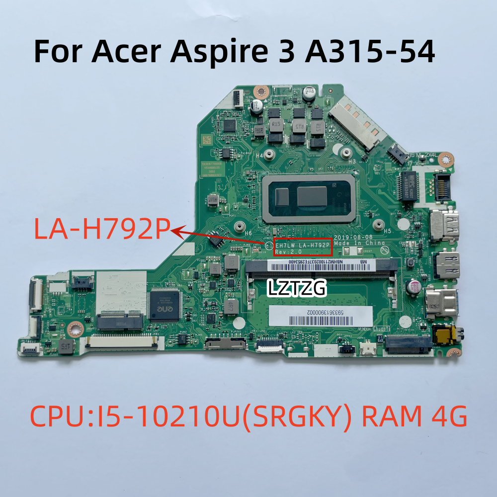LA-H792P For Acer Aspire 3 A315-54 A317-51 Motherboard I5-10210U NB.HM211.002