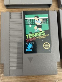 NES Sports Game Lot Bases Loaded, Double Dribble, Tennis, etc NINTENDO Vtg