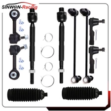 10Pc For Honda CR-V 2007 2008-2011 Front Inner Outer Tie Rod Ends Rear Sway Bars