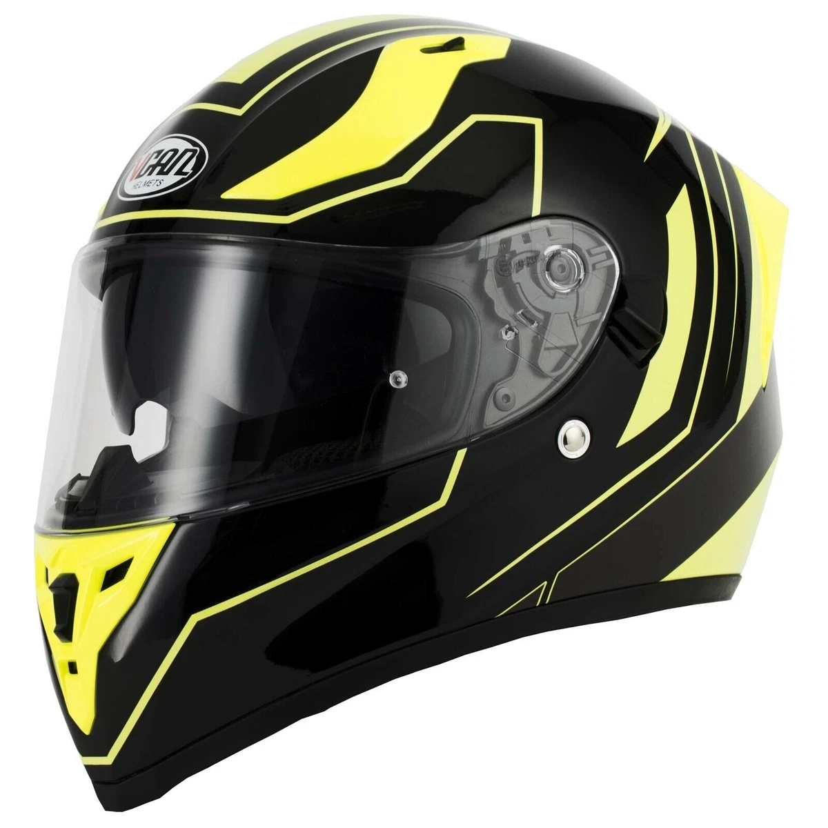 Vcan V128 Motorcycle Helmet Neon Yellow FULL FACE NEW LARGE SALE PRICE