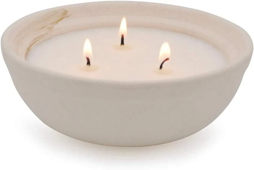 Citronella Candles in Coarse Pottery Container Natural Soy Wax Candle Outdoor - Image 2 of 4
