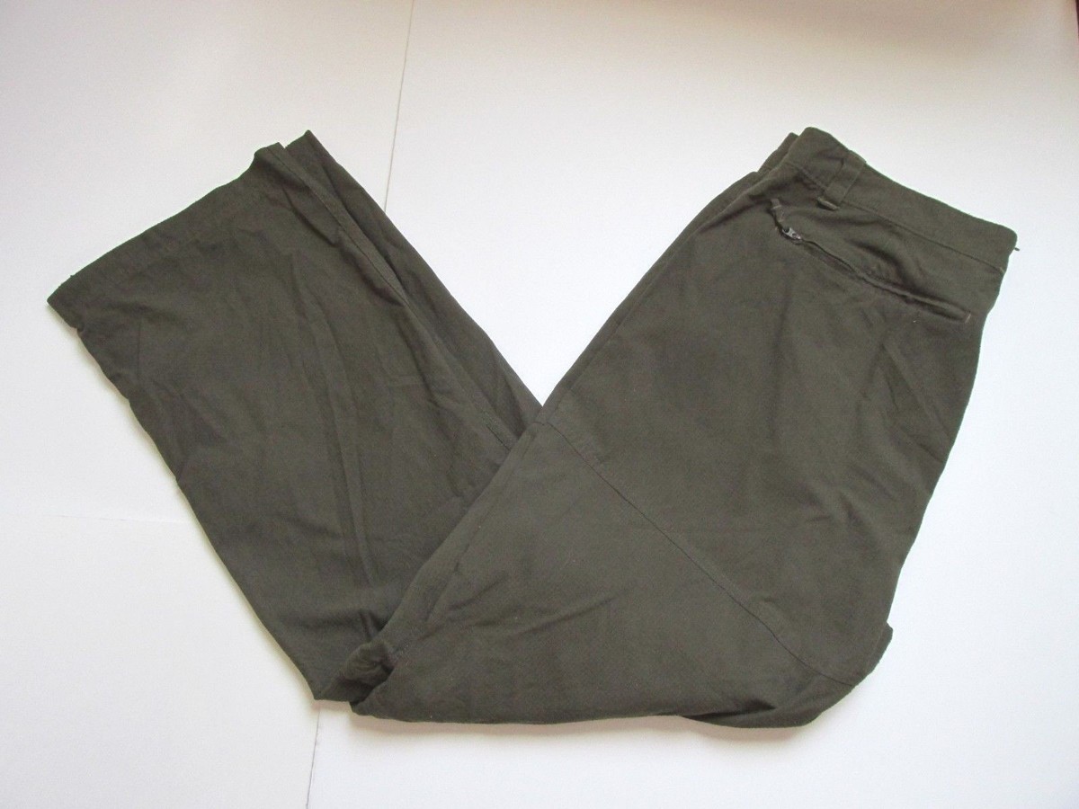 The North Face Dark Green Nylon RipStop Zip Off Hiking Pants Mens 