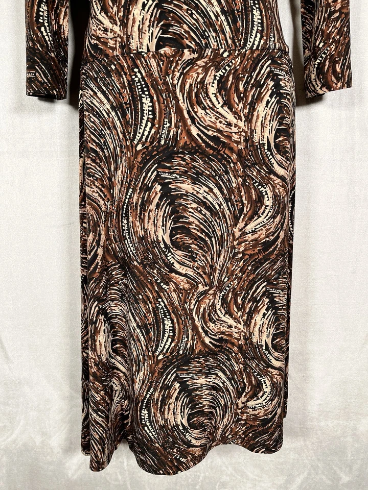 Black Label by Evan Piccone Women’s Paisley Wrap Dress with 3/4 sleeves size 6 - Image 3 of 4