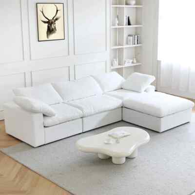 Aurelina 3 - Piece Upholstered Sectional Sofa Couch with Ottoman (Corner Piece)