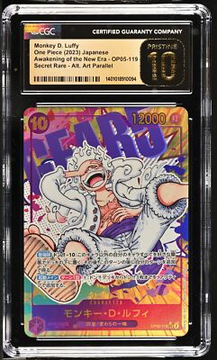 CGC 10 PRISTINE Japanese One Piece 2023 Monkey D Luffy OP05-119