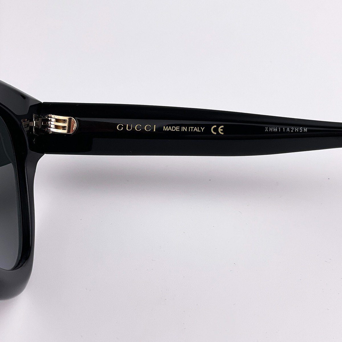 Gucci GG0208S 001 Sunglasses Black Gray Mirrored Square Women Gucci GG0208S XXS (49 - 28) with Grey lenses and Black frame  main image 3
