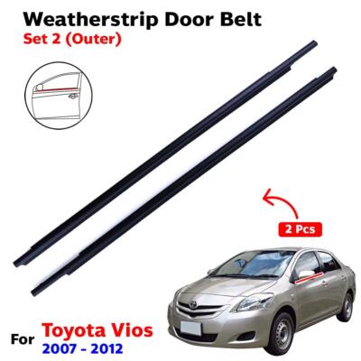 Weatherstrip Door Belt Front Fits Toyota Vios NPC92 2007-12 Set 2 New