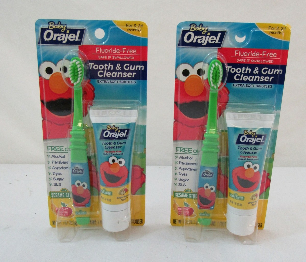 Pack Orajel Baby Elmo Tooth and Gum Cleanser with Toothbrush