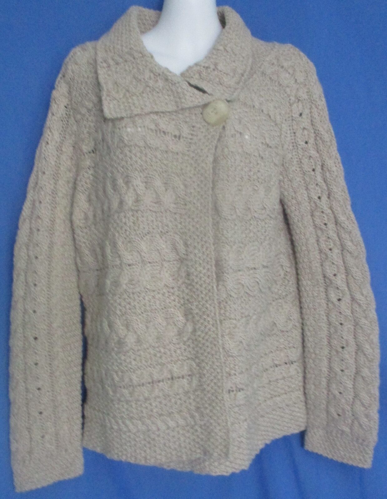 Women's Inis Crafts Cardigan Sweater Fisherman Ca… - image 5