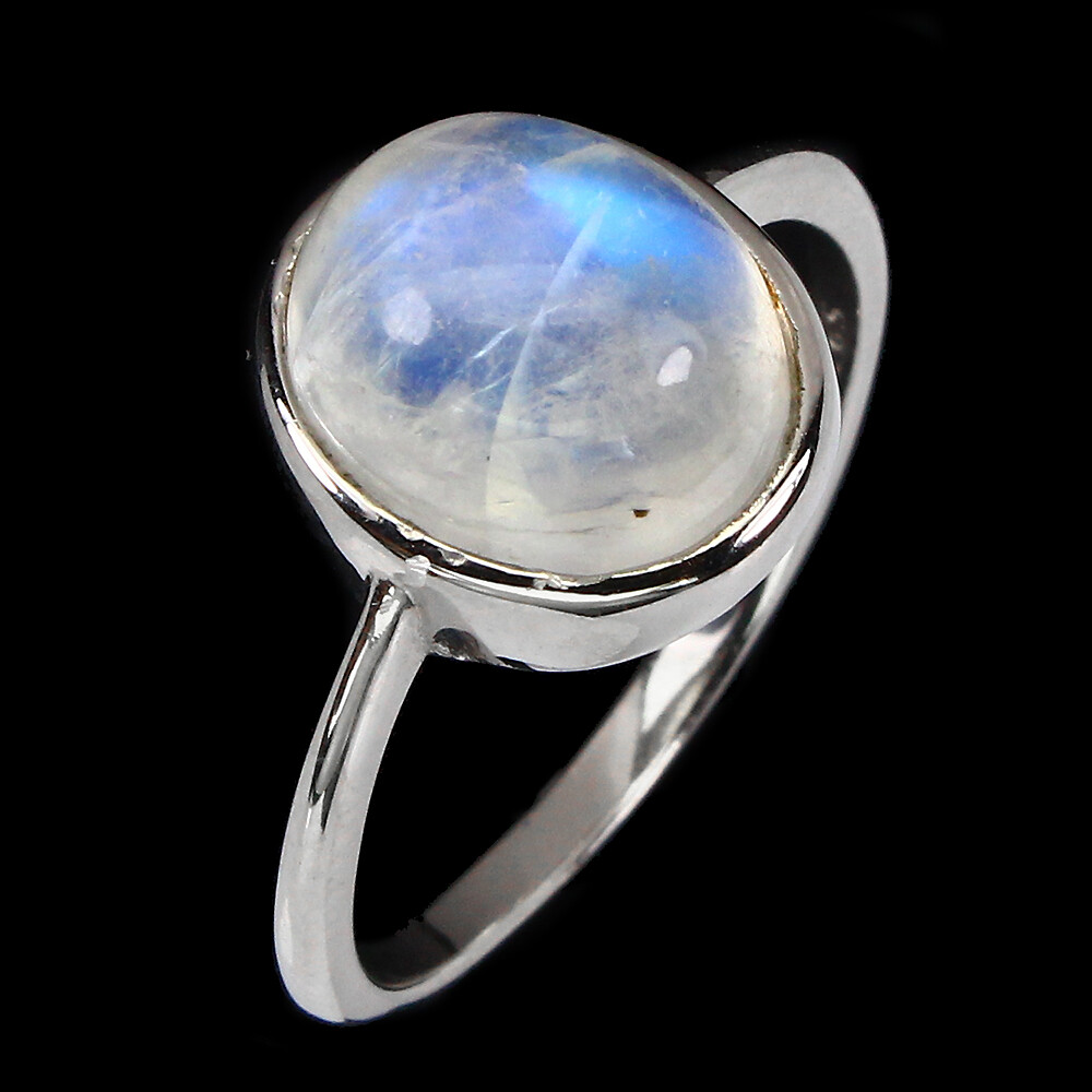 ★TATIANA★ (SILVER925) Moonstone Oval ring CR1814 925 Sterling Silver Ring Oval Moonstone 11x9mm Gemstone
