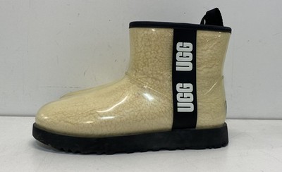 UGG Classic Clear Mini Natural Black Waterproof Women's Boots Size 9