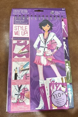 Style Me Up! Fashion Collection Stencil Trace Color Decorate Stickers New 2012