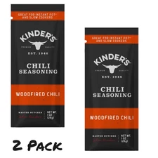 ( 2 Pack ) Kinder's Woodfired Chili Seasoning for Slow Cooking, 1 oz, 2 Pack