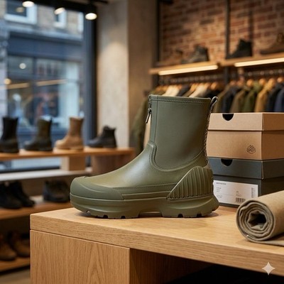 UGG Neumel X Zip Burnt Olive Green Waterproof Boots Herren Damen UK 10 EU 43