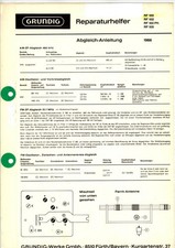 GRUNDIG Service Manual  RF100, 102, 102 Ph, 105 Reparaturhelfer    1966