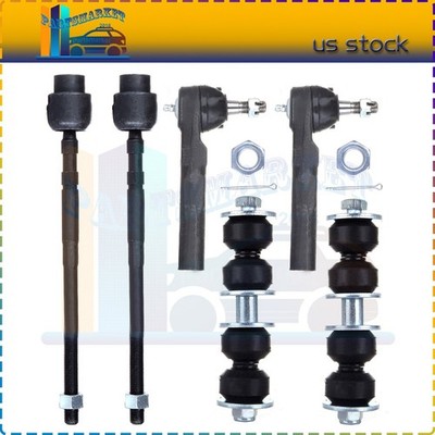 6PCs For 1995-2005 Pontiac Sunfire Outer Inner Tie Rod Ends Sway Bar Link Kit