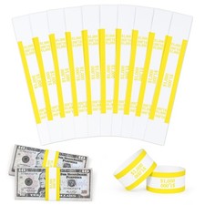 ESSENTIAL 100 Pcs Currency Straps Yellow 1000 - 100 PCS, Yellow 1000-100pcs