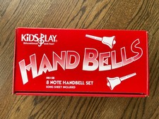 NEW   Kids Play 8 Note Hand Bell Set Rhythm Band Instruments Incl Carrying Case