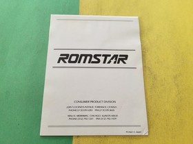 Vintage Nintendo NES Romstar *CHAMPIONSHIP BOWLING**Manual Only*