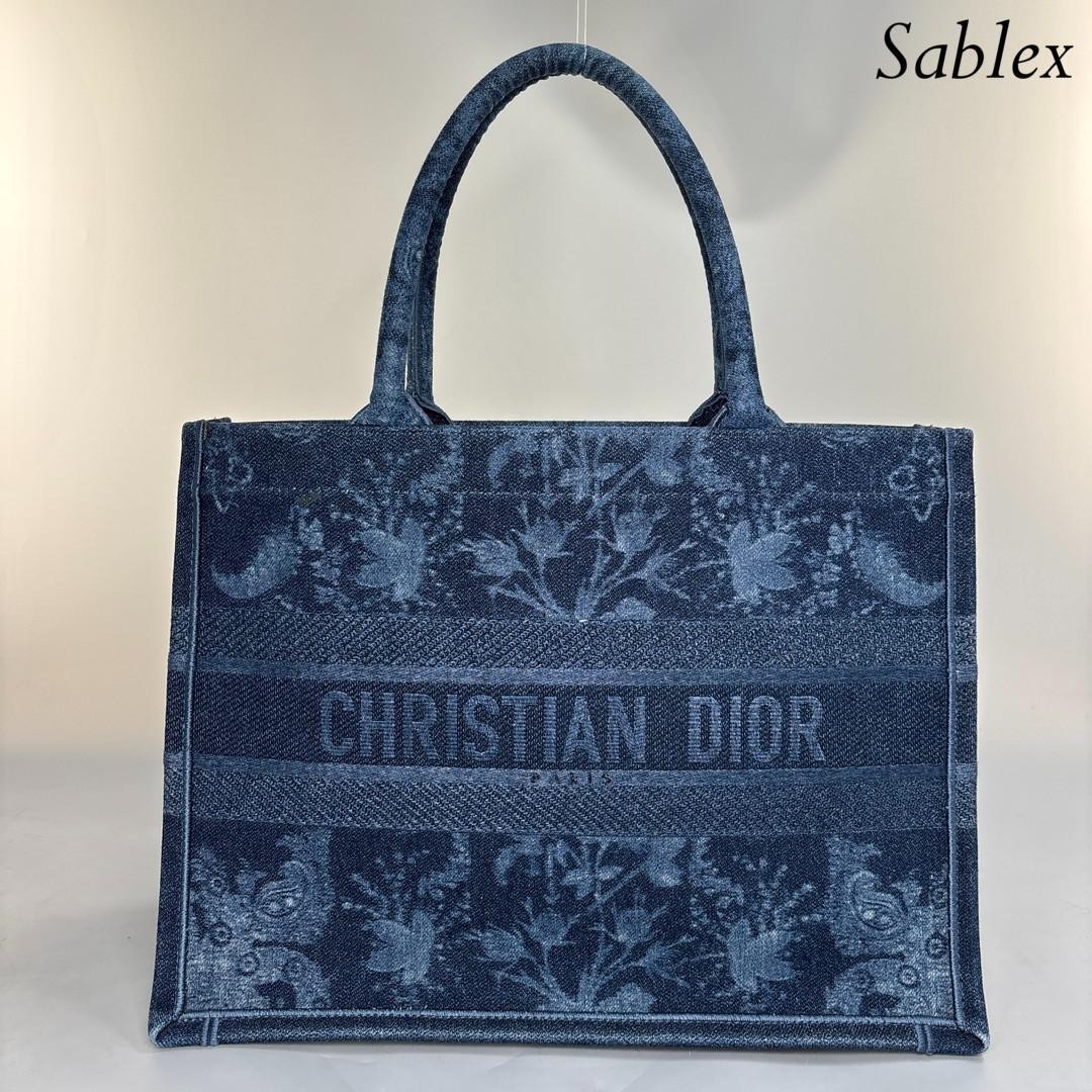 Christian Dior Medium Denim Book Tote Super Extreme