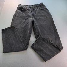 Vintage Hunt Club Black Acid Wash High Waisted Tapered Jeans Made in USA Size 16