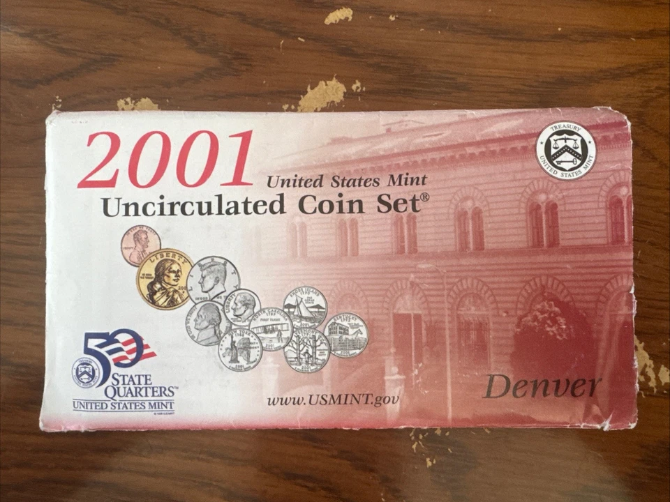 2001 Uncirculated Coin Sets Denver Philadelphia Original Packaging - Image 2 of 4
