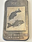 1 oz silver bar PISCES REVERSE PROOF  vintage / National mint Canada /zodiac