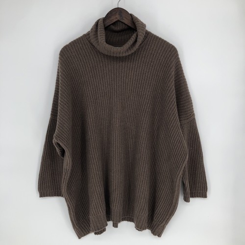 Hania Anya Cole Sweater Brown 100 Percent Cashmere Turtleneck Scotland READ!