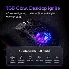G11 Wireless Mouse 3-Mode 2.4Ghz BT Light Weight RGB Paw3311Office Gaming Mouse 5