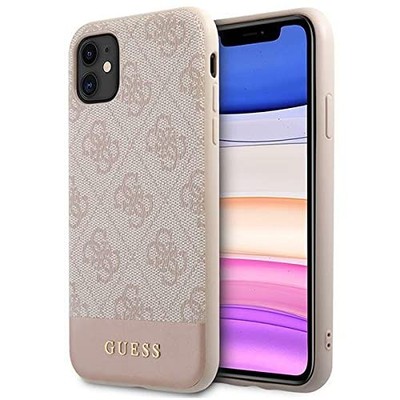Guess Hülle für iPhone 11 / Xr 6,1'' Rosa hard case 4G Stripe Collection