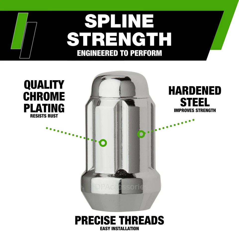 Chrome Lug Nuts for 1998-2004 Cadillac Seville with Aftermarket Wheels - Image 3 of 4