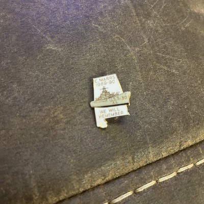Vintage Alabama State Shaped Enamel Lapel Pin C Marrs USS AL 60 We Will Remember