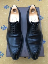 Louis Vuitton Lace Up Shoes Black Leather Derby Evening Mens UK 8 US 9 EU 42