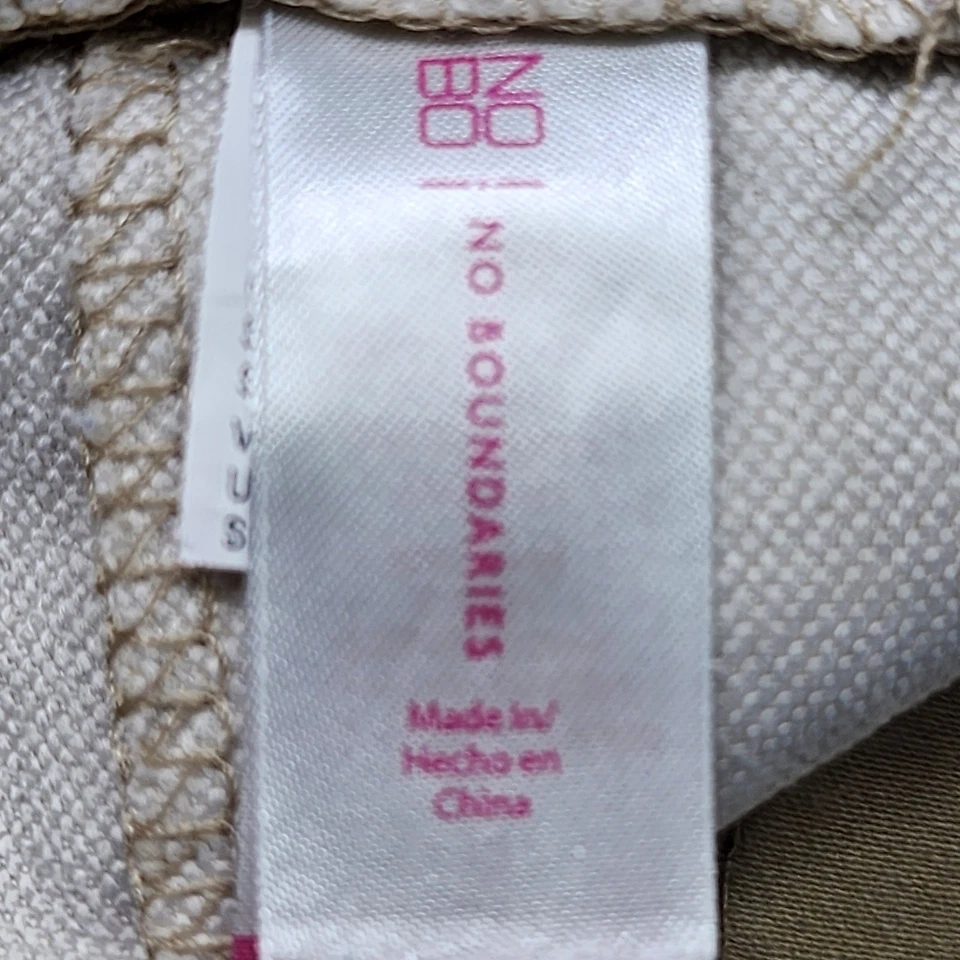 无边界短裤女式 L 棕褐色宿舍短裤柔软针织中腰抽绳  — 第 4/4 张图片