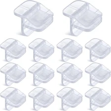 Chunful 12 Pcs Aquarium Lid Clips Rimless 4.72 x 2.91 x 1.02 inches, clear 