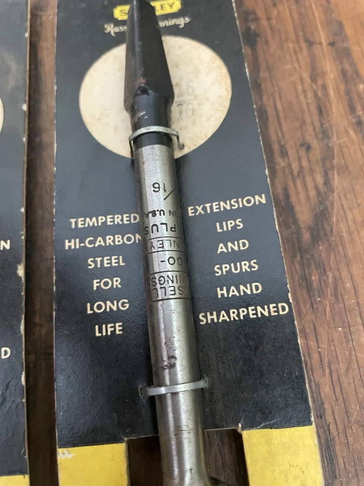 Nuevas brocas de barrena estándar Stanley Russel Jennings vintage de 4 piezas coleccionar EE. UU. Foto 2 de 4